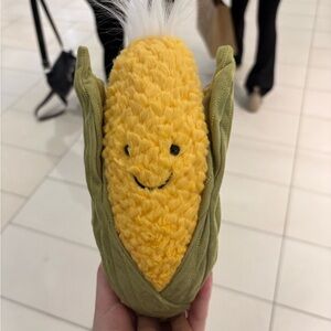 Jellycat Amuseables Corn Plush in Yellow and Green